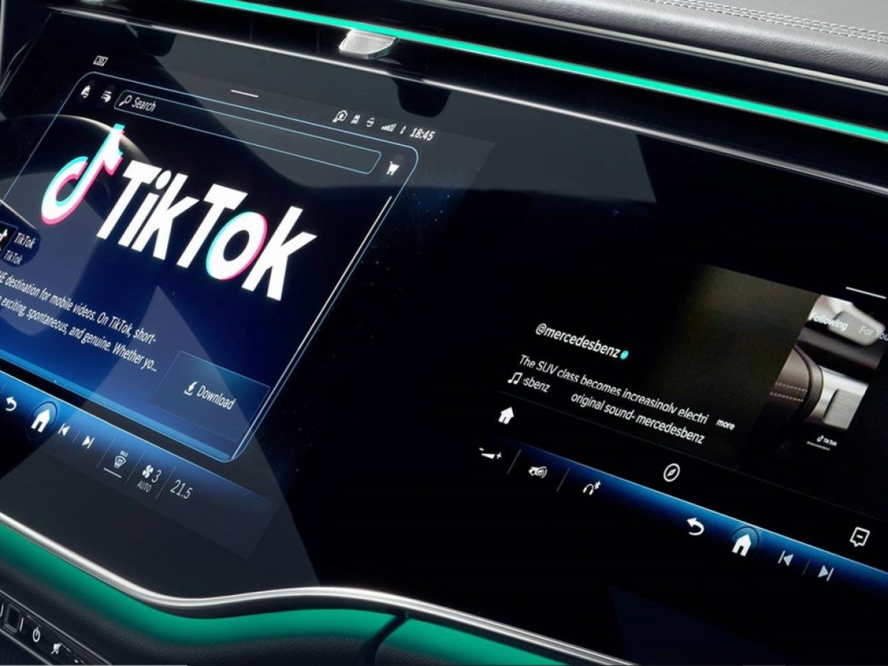 Mercedes-Benz E-Class будет показывать видео из TikTok - Inc. Russia